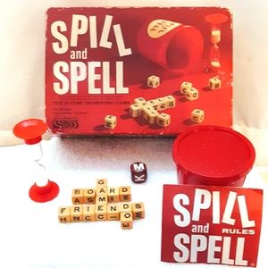 Vintage Spill and Spell Game by Parker Brothers 1957-1966